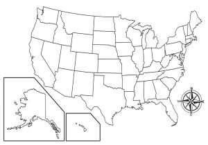 Blank U.S. Map with State Lines