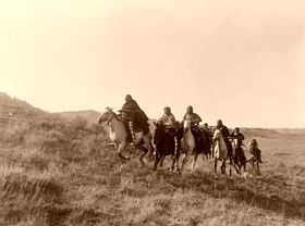Cheyenne on horses, Edward S. Curtis, 1910