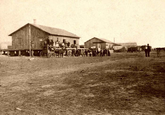 Ellsworth, Kansas Depot by Alexander Gardner, 1867.