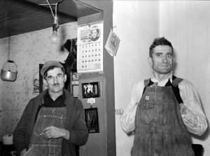 Former Coal Miners put to work by the WPA in Zeigler, Illinois by Arthur Rothstein, 1939.