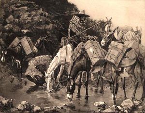 Mule Train by Frederic Remington