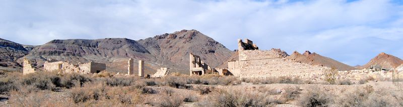 Building Ruins in Rhyolite, Nevada by Kathy Alexander.