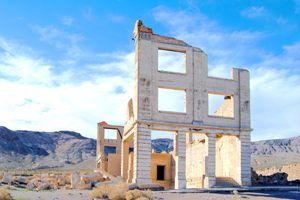 John S. Cook Bank building in Rhyolite, Nevada by Dave Alexander.