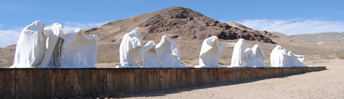 Last Supper sculpture at the Goldwell Museum in Rhyolite, Nevada by Kathy Alexander.